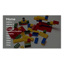 Colourful building blocks for kids business card templates