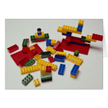 Colourful building blocks for kids cards