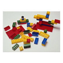 Colourful building blocks for kids invitation