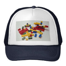 Colourful building blocks for kids mesh hat