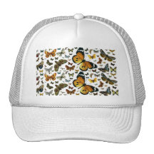 Colourful Butterflies Antiquarian Image Bookmark Mesh Hats