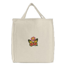 Colourful Butterfly Embroidered Bag