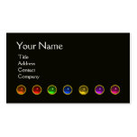 COLOURFUL BUTTERFLY GEM STONES BLACK  WHITE GREEN BUSINESS CARDS