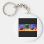 Colourful Butterfly Insects Painting - Multi Keychains