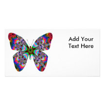 Colourful Butterfly Mandala Photo Cards