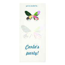 colourful butterfly party invitations