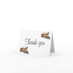 Colourful Butterfly Thank-you Correspondence cards