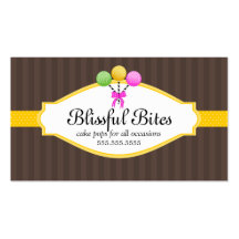 Colourful Cake Pops Business Cards