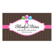 Colourful Cake Pops Business Cards