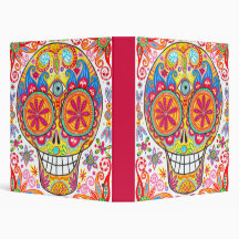 Colourful Calavera Binder