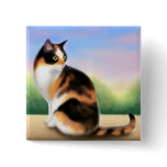 Colourful Calico Cat Pin