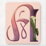 Colourful Calla Initial A Mouse Pad