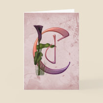 Colourful Calla Initial C cards
