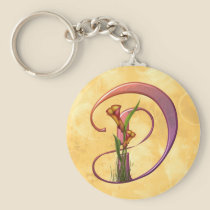 Colourful Calla Initial D keychains