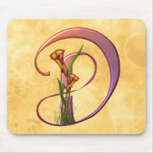 Colourful Calla Initial D Mousepad