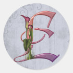 Colourful Calla Initial E Sticker