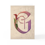 Colourful Calla Initial G Card
