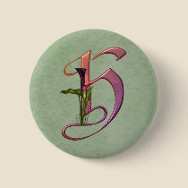 Colourful Calla Initial H buttons