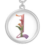 Colourful Calla Initial I Custom Necklace
