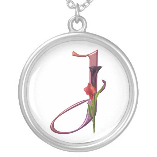 Colourful Calla Initial J Custom Jewelry