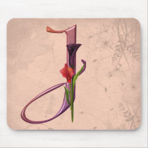 Colourful Calla Initial J mousepads