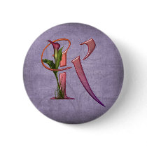 Colourful Calla Initial K Button