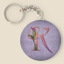 Colourful Calla Initial K keychains
