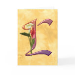 Colourful Calla Initial L Cards