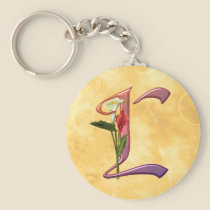 Colourful Calla Initial L keychains