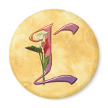 Colourful Calla Initial L Fridge Magnets