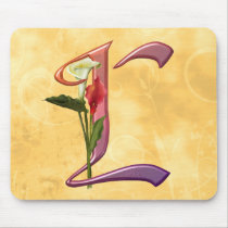 Colourful Calla Initial L mousepads