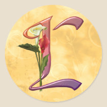 Colourful Calla Initial L stickers