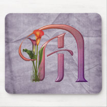 Colourful Calla Initial M mousepads