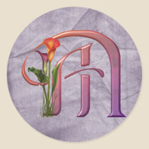 Colourful Calla Initial M stickers