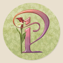 Colourful Calla Initial P stickers
