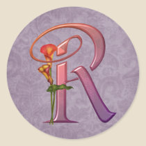 Colourful Calla Initial R stickers