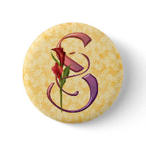 Colourful Calla Initial S Pinback Buttons