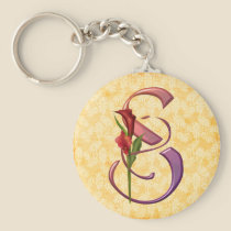 Colourful Calla Initial S keychains