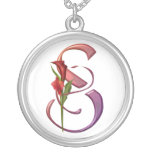 Colourful Calla Initial S Pendants