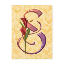 Colourful Calla Initial S Postcard
