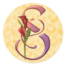 Colourful Calla Initial S Sticker