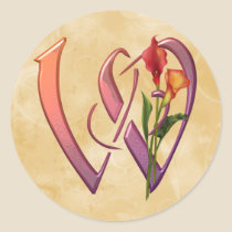 Colourful Calla Initial W stickers