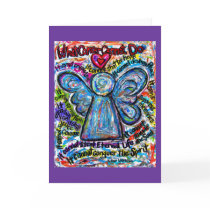 Colourful Cancer Angel Card
