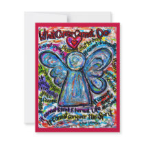 Colourful Cancer Angel Invitation