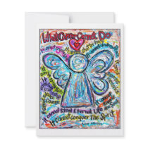 Colourful Cancer Angel Invitation