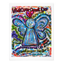 Colourful Cancer Angel Invitation