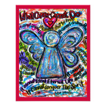 Colourful Cancer Angel Invitation