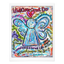 Colourful Cancer Angel Invitation
