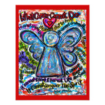 Colourful Cancer Angel Invitation or Invites