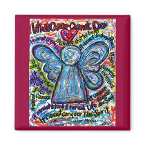 Colourful Cancer Angel Magnet